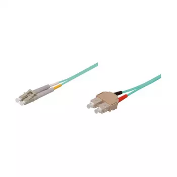 komutācijas kabelis LWL Duplex OM3 (Multimode, 50/125) LC/SC, LSZH, maināma polaritāte, 0,5m, Good Connections®