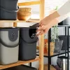 Rotho Albula 25 L taisnstūra glabāšanas/atkritumu konteiners, cappuccino, tehnopolimērs, 25 L, 400×235×340 mm