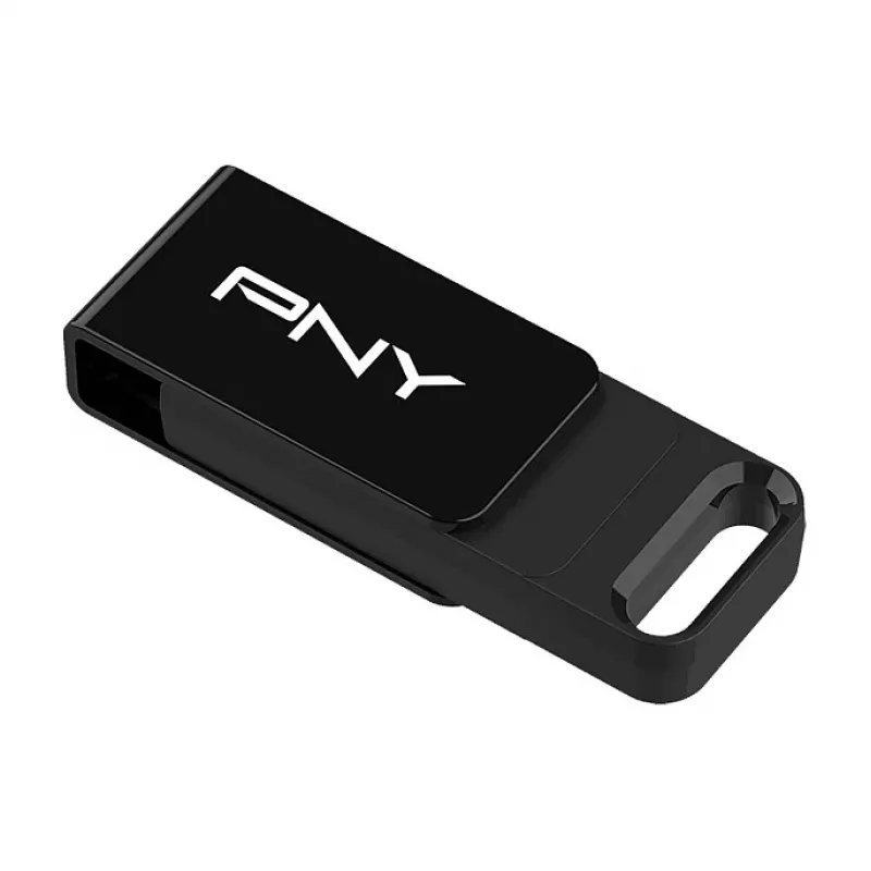 PNY Elite, 64 GB, USB Type-C, 3.2 Gen 1 (3.1 Gen 1), 120 MB/s, Dia, Melns