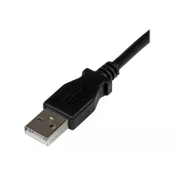 StarTech.com 2m USB 2.0 A to Right Angle B kabelis - M/M, 2 m, USB A, USB B, USB 2.0, 0.48 Gbit/s, melns