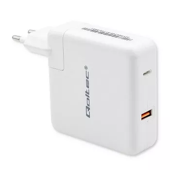Qoltec GaN lādētājs FAST 108W | 5-20V | 3-4.7A | USB C | Balts