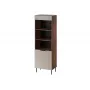 Cama 3 ALMERA Grāmatu skapis 60x42x185 valrieksts/kašmira