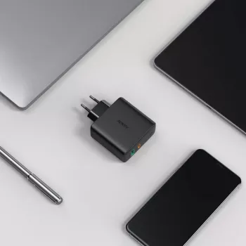 PA-D3 sienas lādētājs 2xUSB Power Delivery (1xUSB+1xUSB C) 5.4A 60W Dynamic Detect