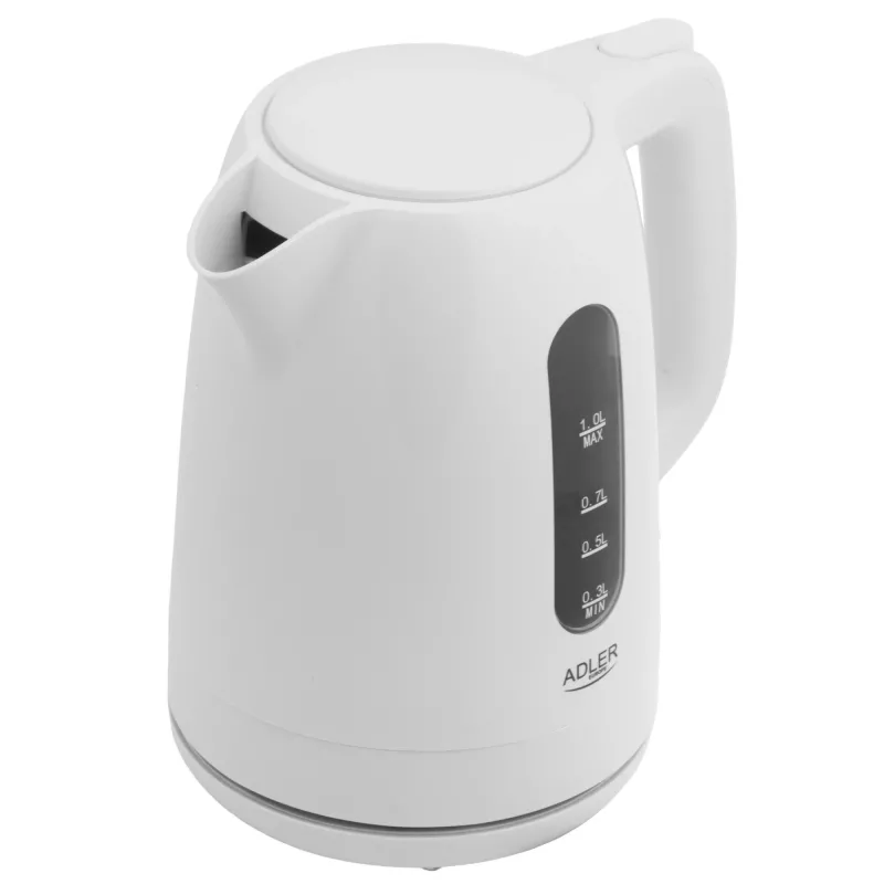 Adler AD 1380w White ir Adler produkts no mūsu Elektrisko tējkannu klāsta. Izceļas ar baltu krāsu, 1 litra tilpumu un polipropilēna materiālu.