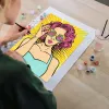 Ravensburger krāsošanas komplekts CreArt ART Collection Canvas Edition — Lady in Pink (PopArt)