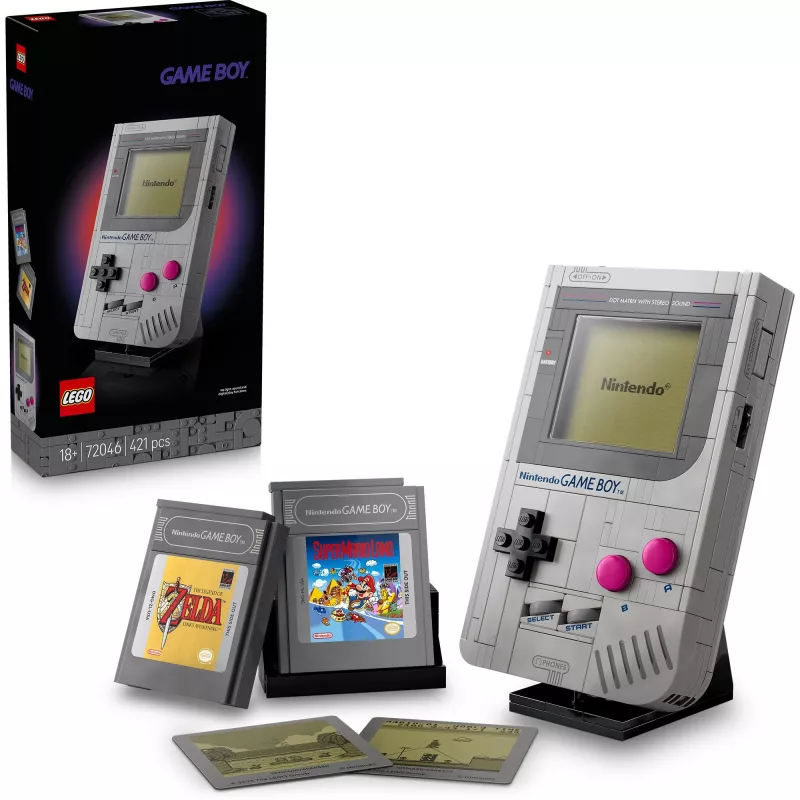 LEGO Retro dizaina būvkomplekts Game Boy 72046 – detalizēta modeļa kopija, displeja statīvs