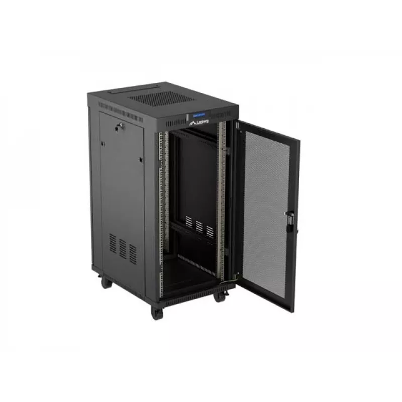 Brīvstāvošs statīva skapis LANBERG FF01-6824-23BL 24U 600×800 mm IP20 Melns