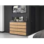 Kumode top e shop M8 140 ANT/ART — 8 atvilktnēm, Antracīta/Ozola, 1380×400×970 mm, Skaidu plātne
