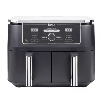 Ninja AF400EU fritieris Double 9.5 L Brīvi stāvošs 2470 W Karstā gaisa fritieris Melns