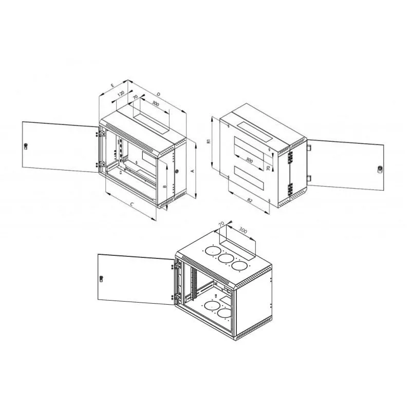 Pie sienas stiprināms statīvs Triton 19 collu Rack Wall-mount 4U/250