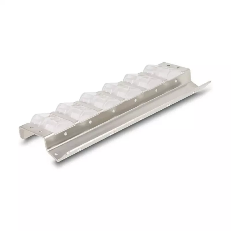 Keystone turētājs 12 portu, noliecams, 10 collu un 19 collu statņu/sienas montāžai, DELOCK 67040, metāls/plastmasa, sudrabains, 77×222×27 mm