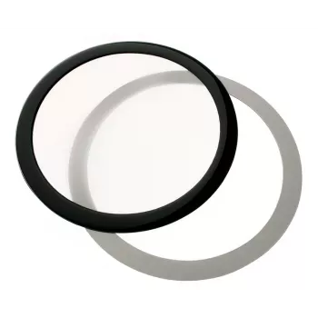 Putekļu filtrs DEMCiflex 140 mm apaļš — melns/balti korpusa ventilatoriem