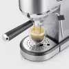 Espresso automāts SEVERIN Newspresa KA 5997 — pusautomātisks, 1 L ūdens tvertne, 1350 W, maltas kafijas iepilde, melns/matēts tērauds/hroms