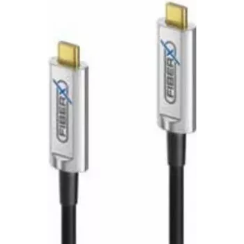 Tīkla kabelis FiberX FX-I600-005 USB C USB 3.2 Gen 1 5 m Melns Sudrabains