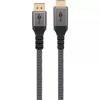 Goobay 65269 Video kabeļa adapteris 2 m DisplayPort HDMI Pelēks (65269)