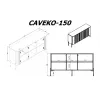 Kumode cama meble VERA 150x40x80 cm, matēti balta, skaidu plātne, 16 mm rāmis