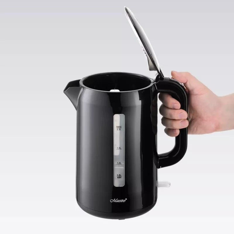 Maestro MR-022 elektriskā tējkanna 2.2 L 2200 W (MR-022-BLACK) Melna