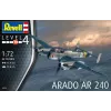 Plastmasas modeļa komplekts REVELL Arado AR-240 mērogā 1:72 — lidmašīnas montāžas modelis