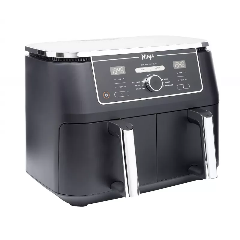 Ninja AF400EU fritieris Double 9.5 L Brīvi stāvošs 2470 W Karstā gaisa fritieris Melns