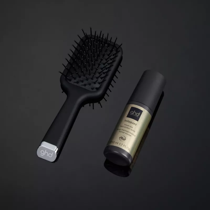 ghd Mini Paddle Brush matu suka, melna