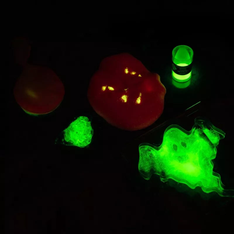 Zinātnes komplekts Liscianigiochi Crazy Science Slime in the dark 304-PL89239 — tumsā spīdošo gļotu eksperimentu komplekts