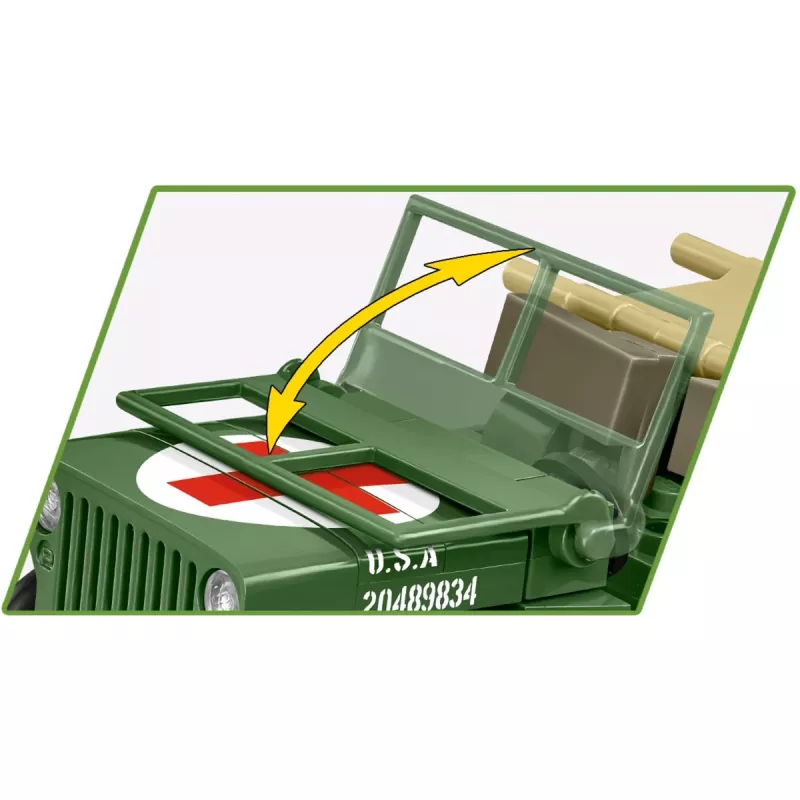 Būvbloki COBI Medical Willys MB 130 gabali 6 gadi