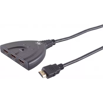 HDMI pārslēdzējs ShiverPeaks 05-02001 — 3 ieejas, 1 izeja, 4K2K atbalsts
