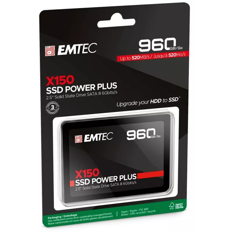 SSD Emtec X150 Power Plus 960 GB 2.5 collas SATA III