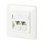 METZ CONNECT BTR Outlets Flush with 180 ° Modules - Connection Socket, Flush-Mount - RJ-45 X 2 (130B11D21002-E)