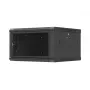 Sienas stiprinājuma skapis 19 inch 6U 600x600 melns