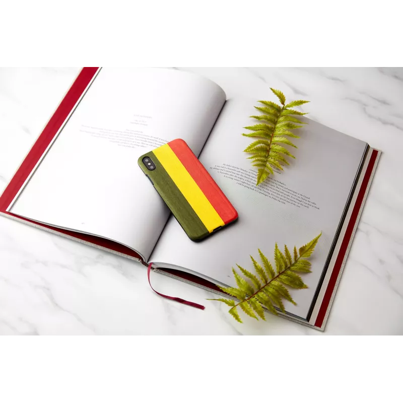 Viedtālruņa maciņš no man and wood iPhone XS Max – modelis Reggae, melns