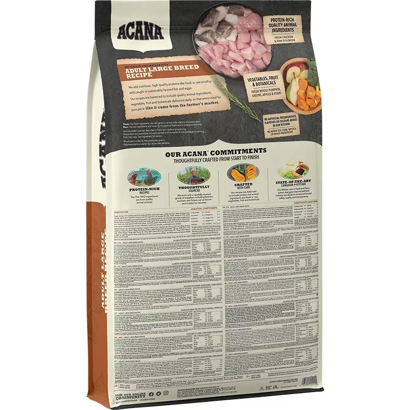 ACANA Dog Adult Large breed - sausā suņu barība - 17kg