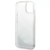 Karl Lagerfeld KLHCP14MLMNMS iPhone 14 Plus 6.7 cietais maciņš sudraba / sudraba Liquid Glitter Monogram