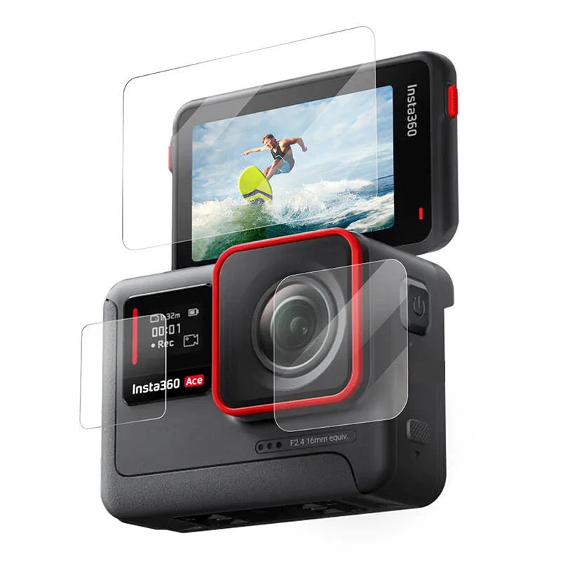 Rūdīta stikla ekrāna aizsargs Telesin S6-FLM-02-TIS priekš Insta360 Ace Pro Ace — modelis S6-FLM-02-TIS