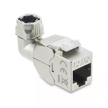 Keystone RJ45 Modulis DELOCK 90374 Cat.6A 90° Bez instrumentiem