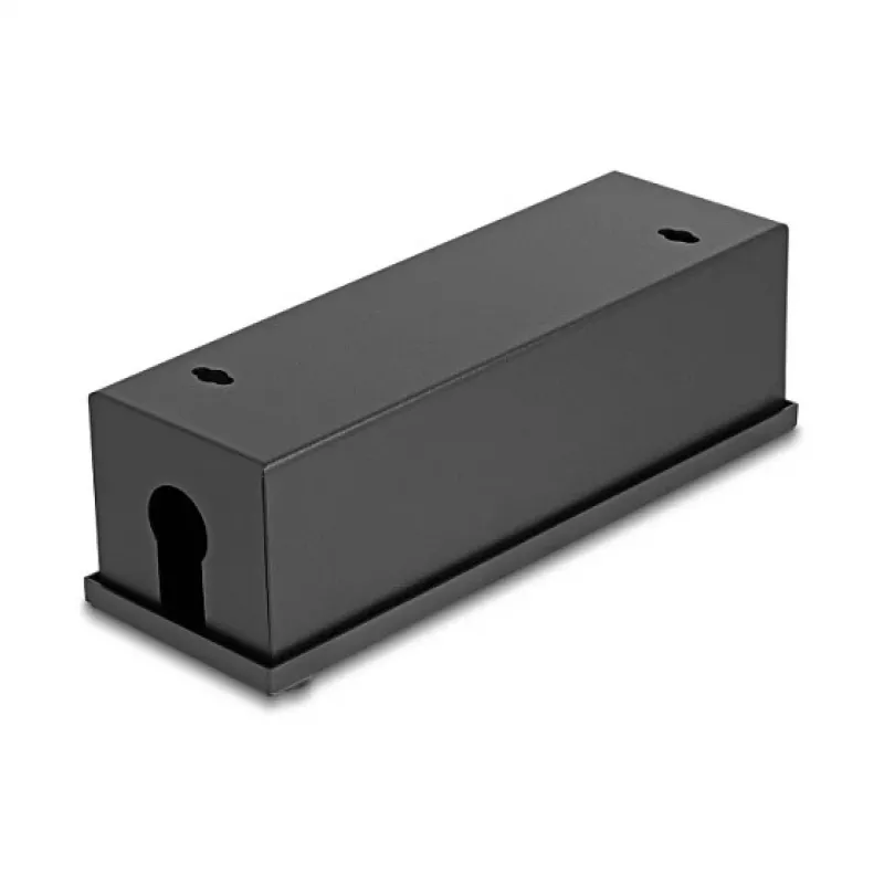 Sadales kārba DeLOCK Easy 45 moduļu turētājs uzstādīšanai uz galda vai sienas, metāls, melna — 4×22.5×45 mm vai 2×45×45 mm