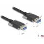 USB kabelis DeLOCK 80998 USB 3.2 Gen 1 1 m USB A Melns