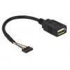 USB kabelis DeLOCK 84831 USB 2.0 0,15 m melns