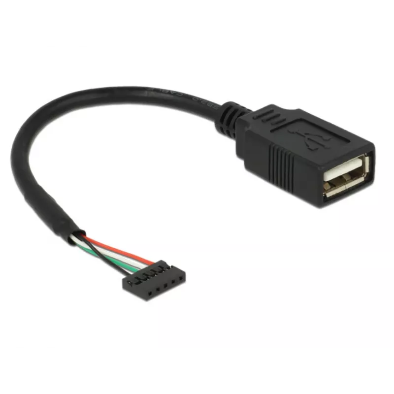 USB kabelis DeLOCK 84831 USB 2.0 0,15 m melns