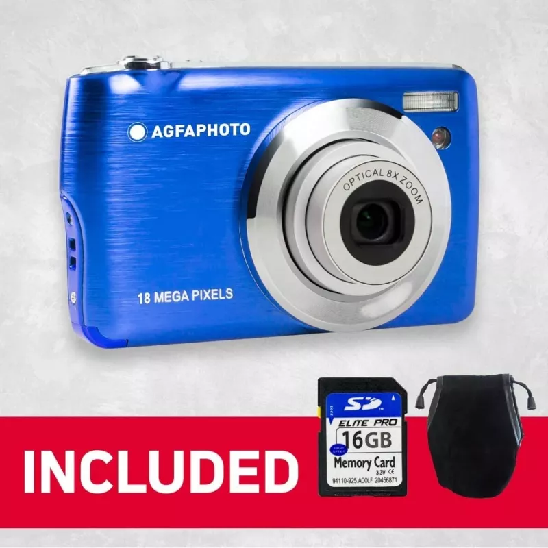 Agfa Photo DC8200 Zils + Maciņš + SD karte 16GB