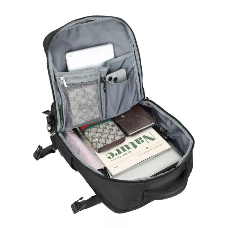 Mugursoma NOVEEN CTB400 unisex 25 L, poliesters, 40×25×20 cm, melna