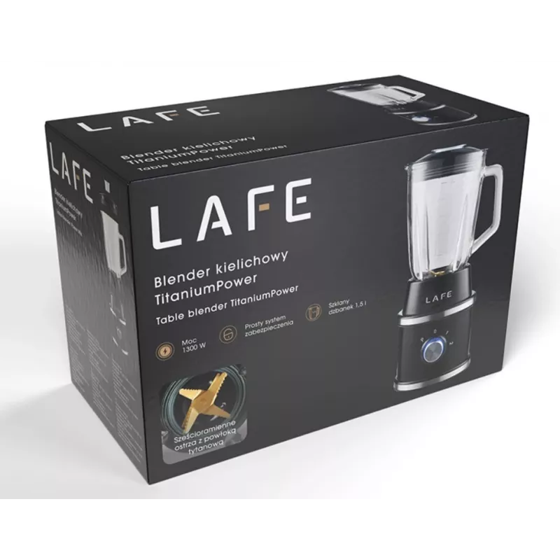 LAFE Galda blenderis TITANIUMPOWER 1300 W 1,5 L Melns