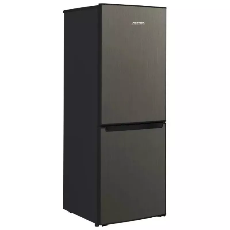 Ledusskapis-saldētava MPM MPM-215-KB-39/E — 215 L, apakšējā saldētava, tumšs inokss, maināmas durvis, LED apgaismojums