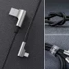CB-AL01 Melns OEM Neilona Kabelis USB Lightning 2m 90-Grādu Savienotāji C