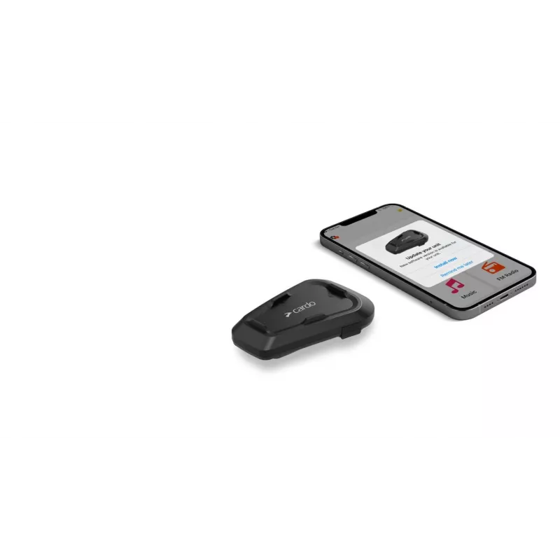 Cardo Spirit HD motocikla domofons 2 kanāli 600 m melns