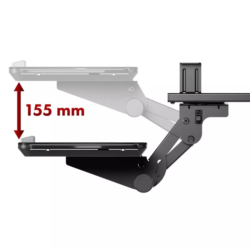 Maclean zemgalda tastatūras turētājs, regulējams, maks. 5 kg, melns, MC-156 B