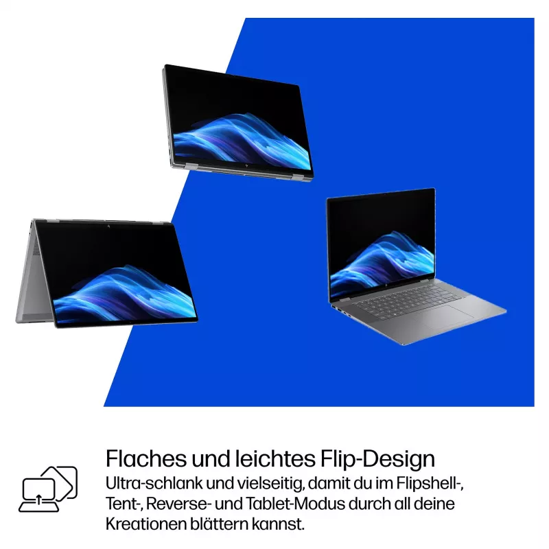 HP OmniBook BZ8L0EA 16 piezīmjdators - 5 GHz 40,6 cm - 1 TB SSD - 32 GB RAM - skārienekrāns - Windows 11 Home (BZ8L0EA#ABD)