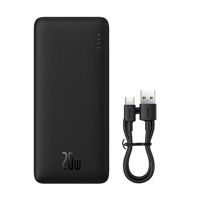 Baseus Airpow Litija polimēra jaudas banka 20000 mAh 20 W Melna