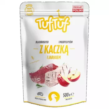 Mitrā suņu barība TufTuf Pīles gaļas milti ar ābolu 500 g - TufTuf