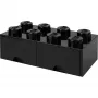 Atvilktne LEGO Room Copenhagen Brick 8 melna — uzglabāšanas atvilktne LEGO klucīšiem